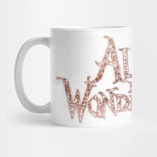 Sparkling rose gold Alice in Wonderland Mug